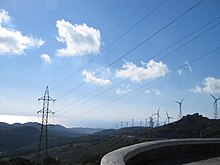 Power lines and Windpower plants in Andalusia, Spain.jpg